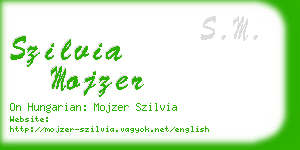 szilvia mojzer business card